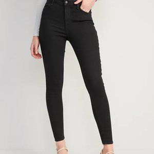 High-Waisted Wow Black-Wash Super Skinny Jeans